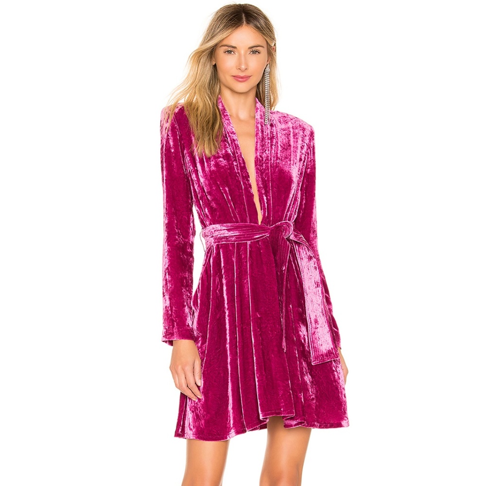 A.L.C. Kiera Velvet Belted Dress